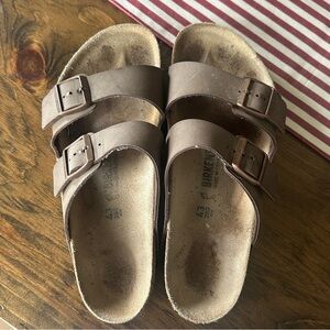 Unisex Birkenstock Arizona Sandals Slides Tan Size 43